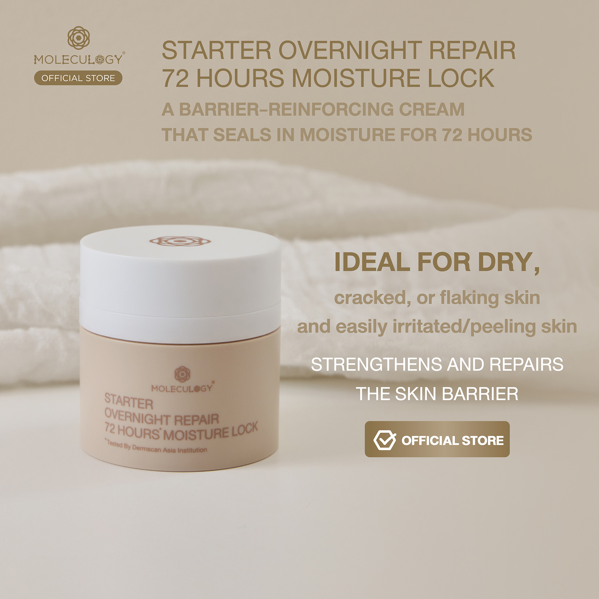 Moleculogy Starter Overnight Repair 72 Hours Moisture Lock (50ml)