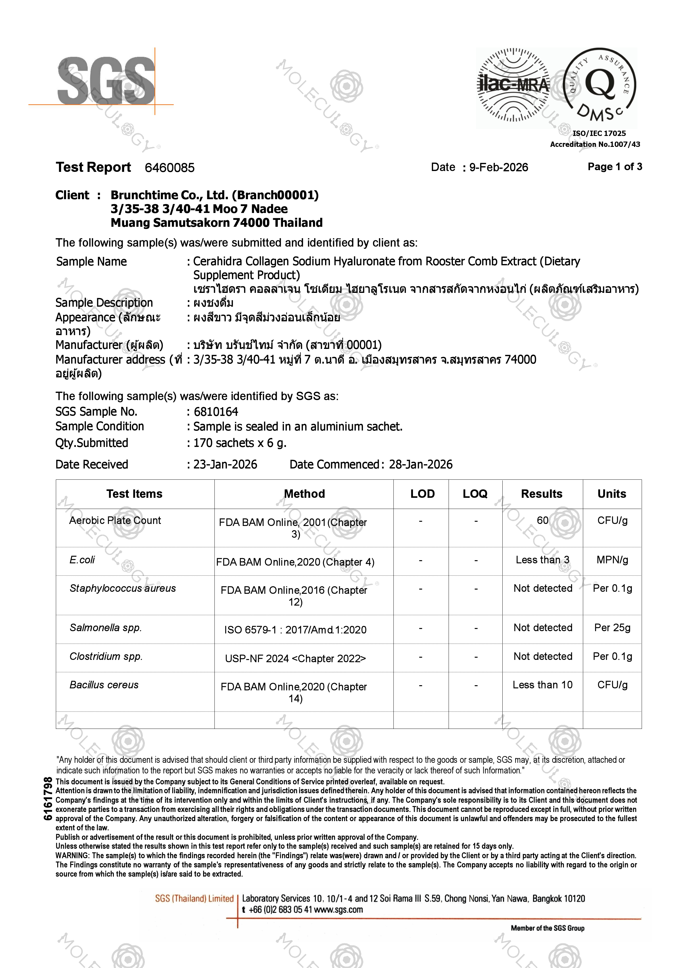 Moleculogy CeraHidra Collagen (15 Sachets) - Test Results (16)