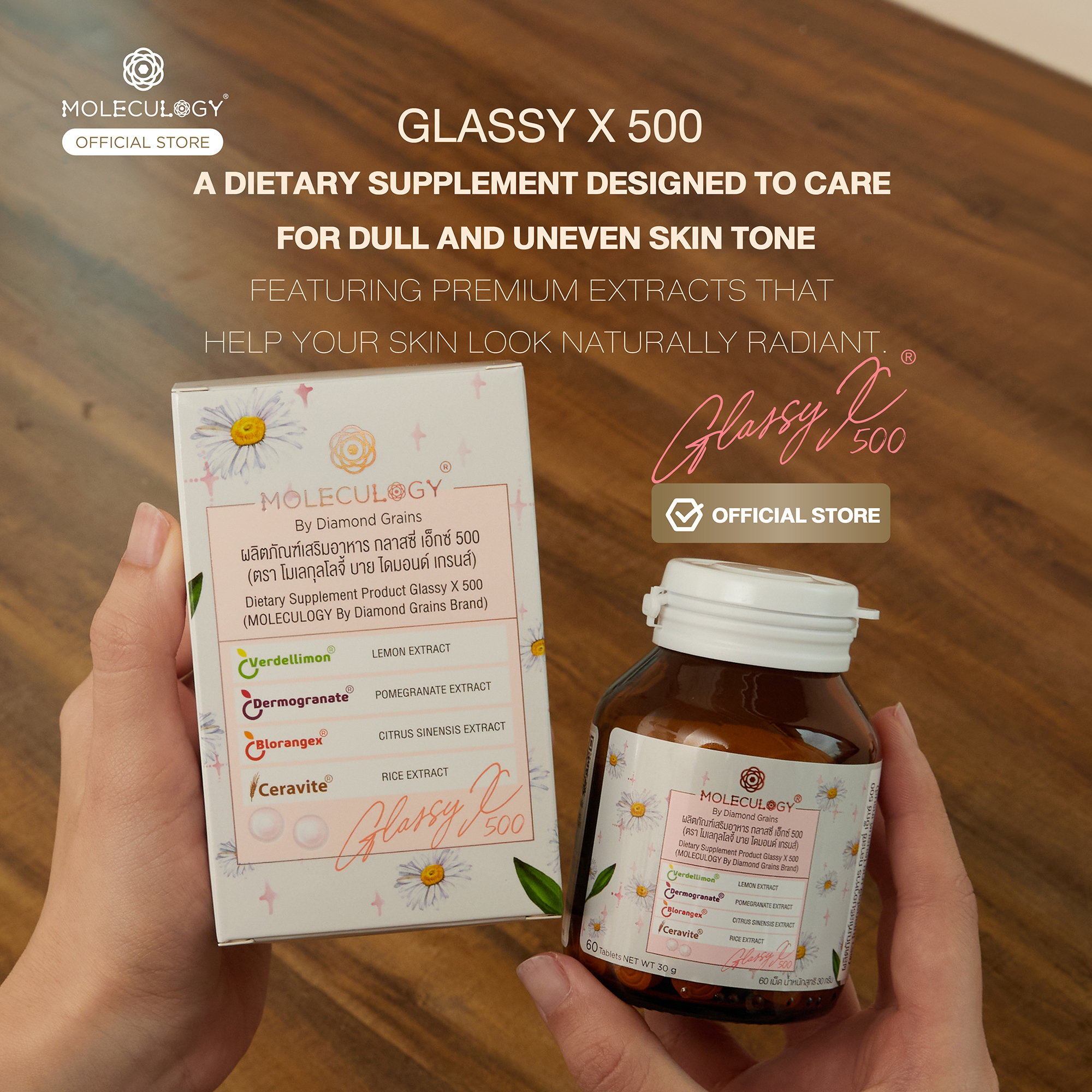 Moleculogy Glassy X 500 (60 tablets/bottle)